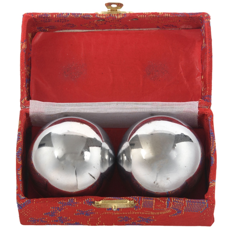 

Stress Relief Hand Palm Exersice Hold 1.9" Dia Chime Massage Ball 2 Pcs