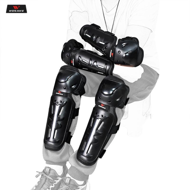 

WOSAWE Adult Motorcycle knee Elbow pads Moto Motocross Racing Off-Road Protective Gear Protector Guards With Breathable Hole