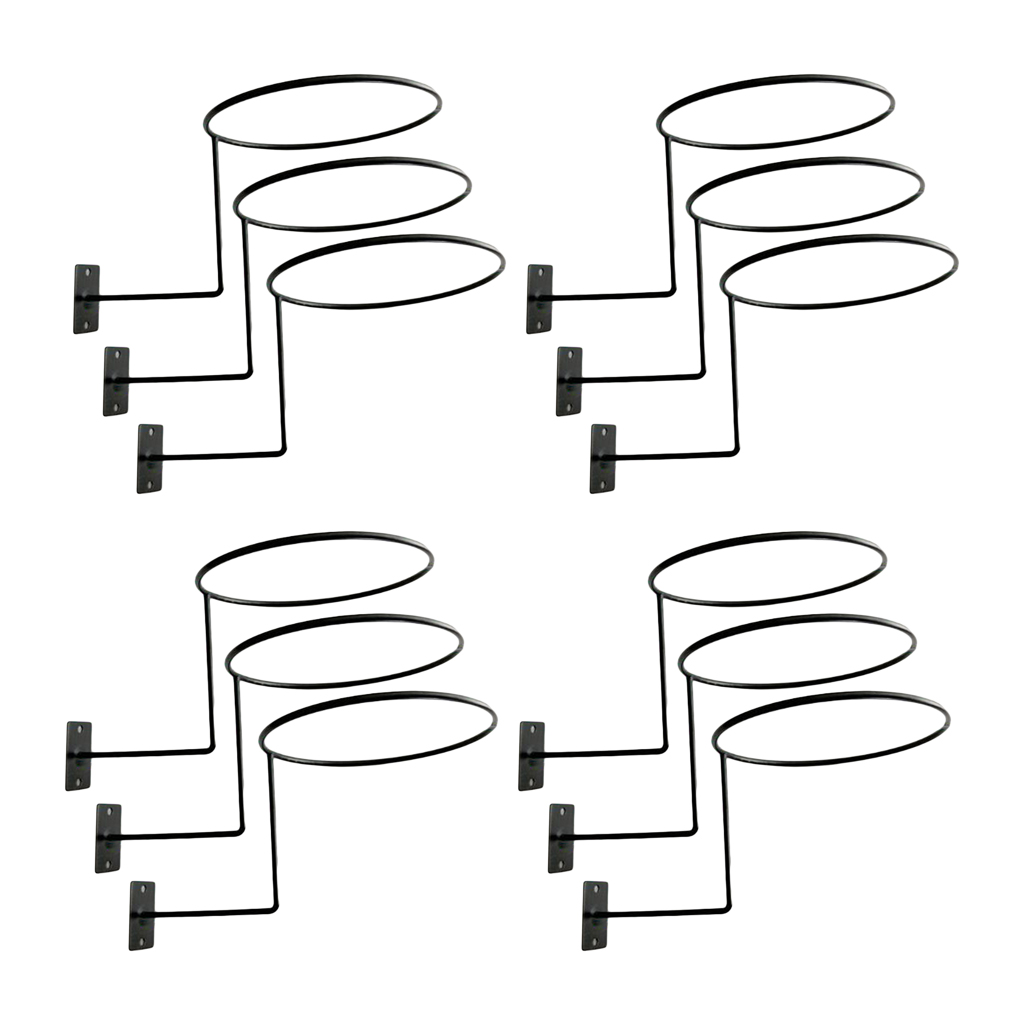 

12 Pcs Wall Mount Helmet Display Holder Rack Hanger For Fisherman Sun Hat Cap