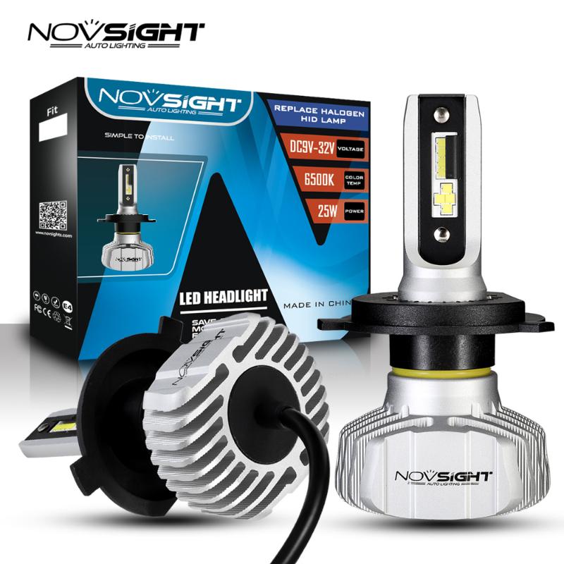

NOVSIGHT 2Pcs H7 LED Headlamp H4 Hi/Lo 9005 9006 H11 LED Car Headlight Bulb For car 50W 12V 6500K Auto Lamp Fog lights