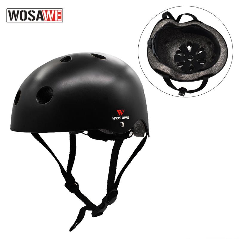 

WOSAWE Adult Kids Cycling Helmet Skateboarding Scooter Roller Skating Helmet Motorbike Sports Cap Children Bicycle Helmets, As pic