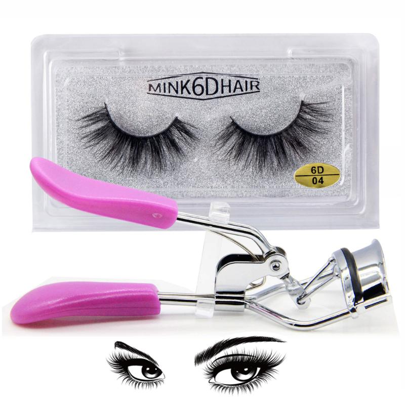 

6D Mink Hair Soft Black False Eyelashes Makeup Full Strip Thick Fake Eyelash Cosmetic Tool Natural Make up Long Eye Lash Curler