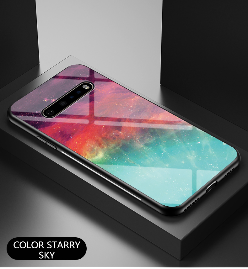 

Ultra Slim Starry Sky Tempered Glass Case For LG V60 G9 G8 ThinQ G7 G6 G5 Smooth Touch Cover