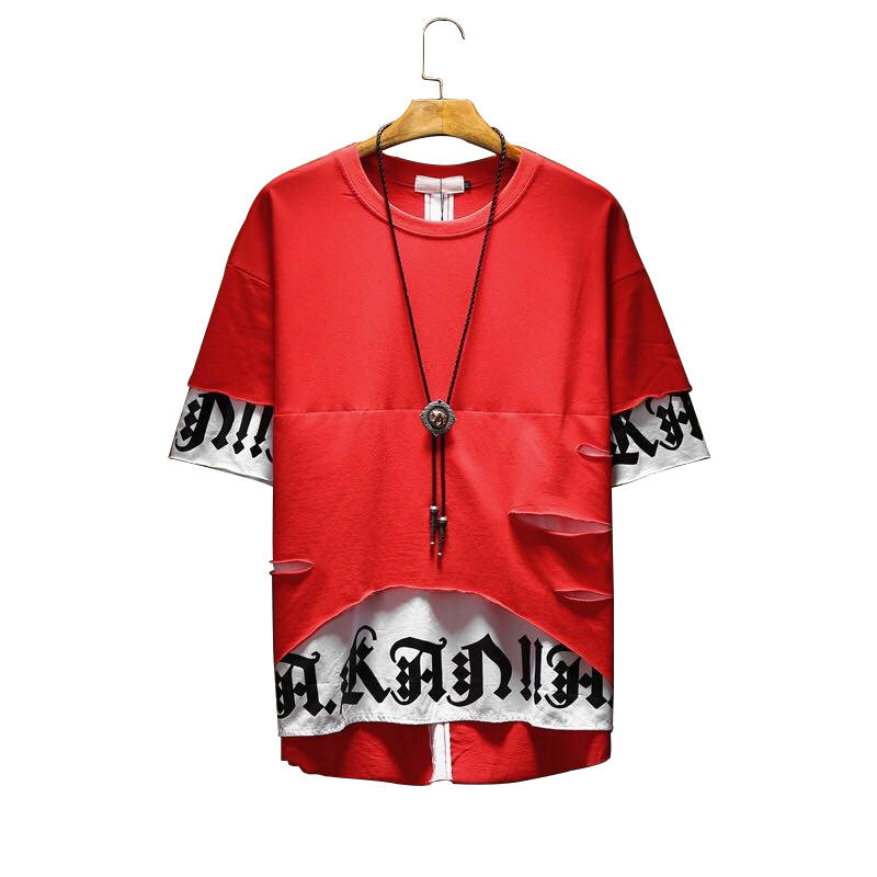 

Hot Hip Hop T Shirt Half Sleeve Mens Casual Harajuku T Shirts Fashion Patchwork T Shirt Black Summer Cotton Tshirt Streetwear Men, 19