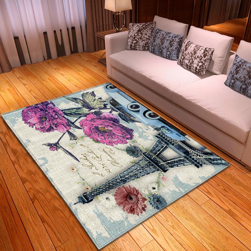 

Fashion Scenic Parlor Sofa Carpets Decor Floor Area Rug Bedroom Bedside Anti-slip Rugs Kids Play Mat Carpet for Living Room, No-7