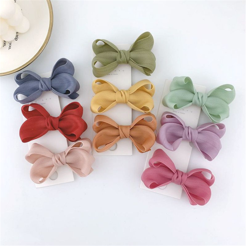 

5pcs/lot Cloth Bow Hairpins Girl Lovely Fashion Hair Clips Kids Hair Korea Accessories Hairgrips Children Head wear, Purple