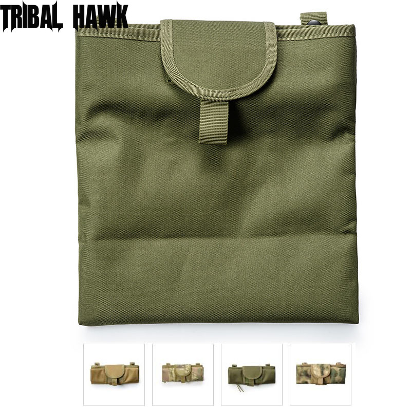 

26x29cm Molle System Hunting Tactical Magazine Dump Drop Pouch Ammo Recycle Waist Pack Army Traning Accessories, Black