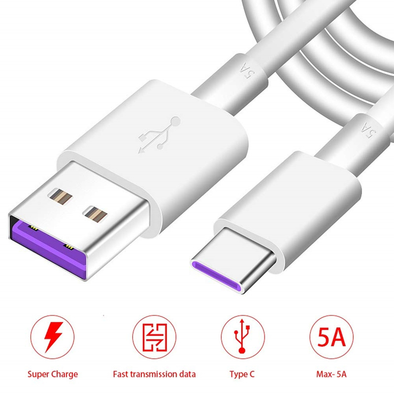 

Tipe C Usb Type C 5a Cable Charger Supercharge Cables for Huawei Mate 30 20 P20 P30 Pro P10 Fast Data Cable Cargador, White