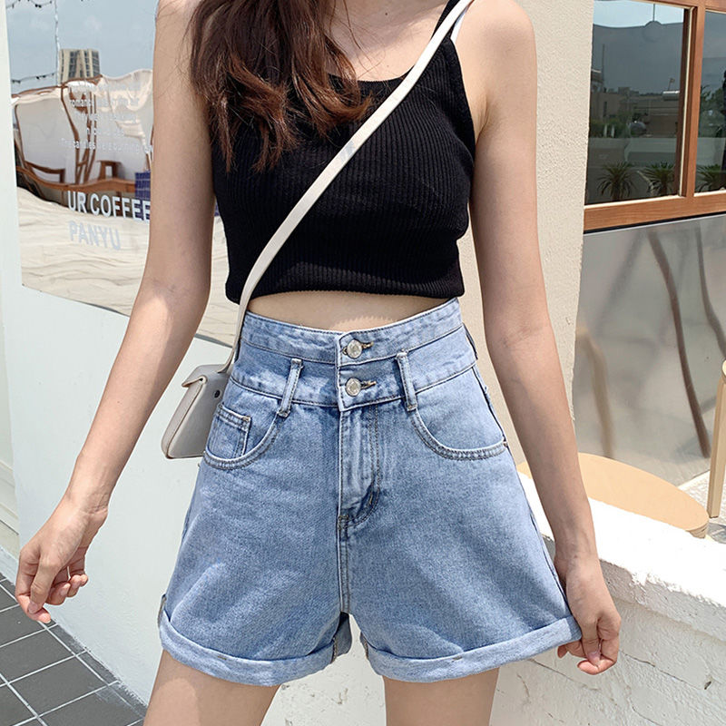 

Summer Casual Shorts Jeans For Women High Waist Denim Woman Jean Hole Ripped High Waist Short Feminino Black Blue White, Ivory