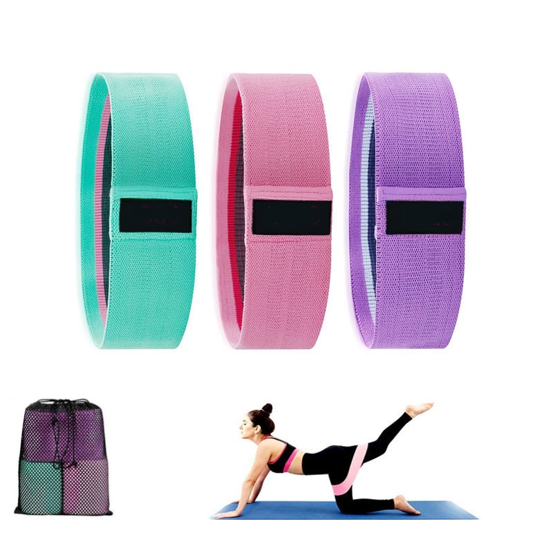 

Unisex Resistance Bands Elastic Fabric Rubber Booty Bands Set Non-slip Circle Loop Workout for BuLegs Thigh Hip Trainer