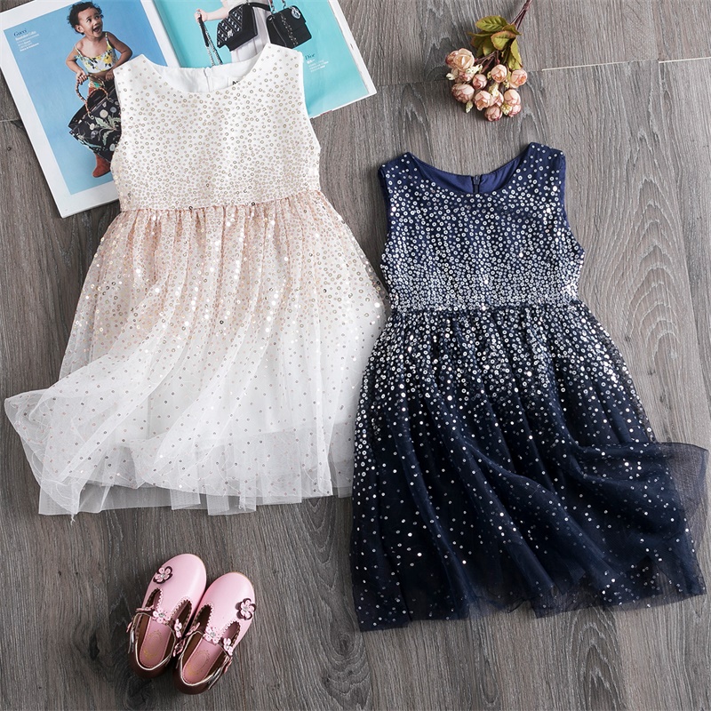 

3 4 5 6 7 8 Years Fancy Sequins Dress for Girls Summer Children Casual Clothes Wedding Evening Party Kids Baby Girl Dresses, Dress 8
