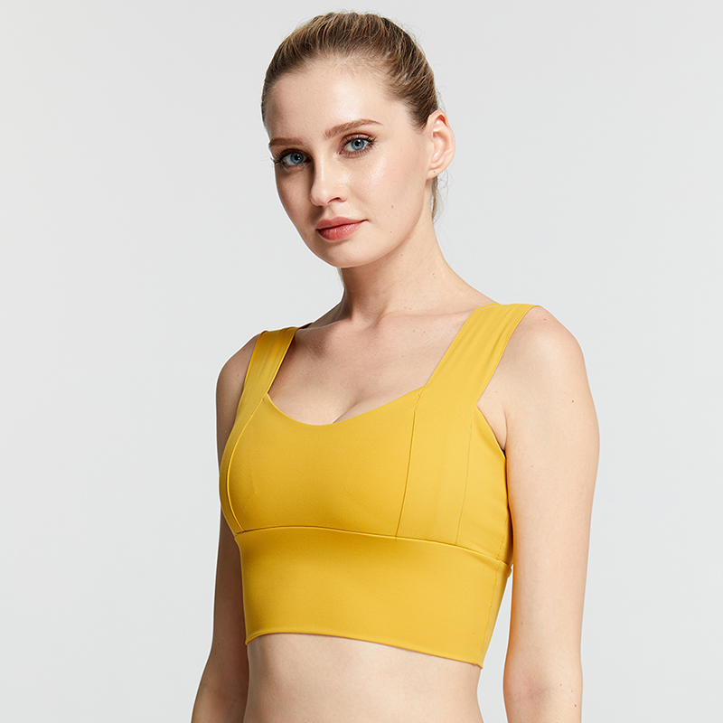 

Women Yoga Sport Bra Top Stretch for Quick Dry Absorb Sweat Shockproof Workout Running Seamless Fitness Crop Tops Solid Seamless, Green