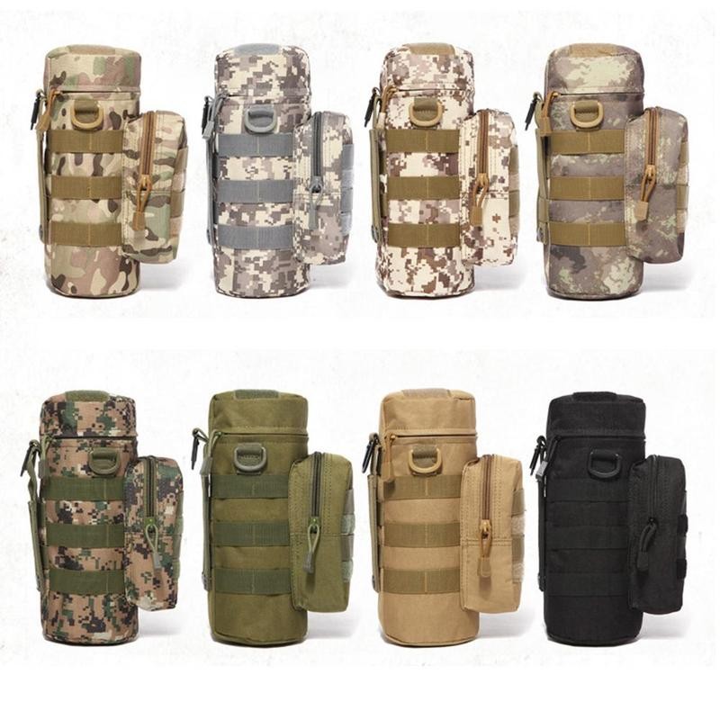 

10 Colors Tactical Molle System Water Bottle Bags Kettle Pouch For Outdoor Climbing Hiking Hunting Sports Oxford Cloth
