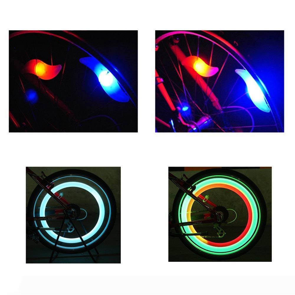 

spoke light wheel light with battery plus battery bicycle decorative night light multi-color optional Red Bled Green RGB