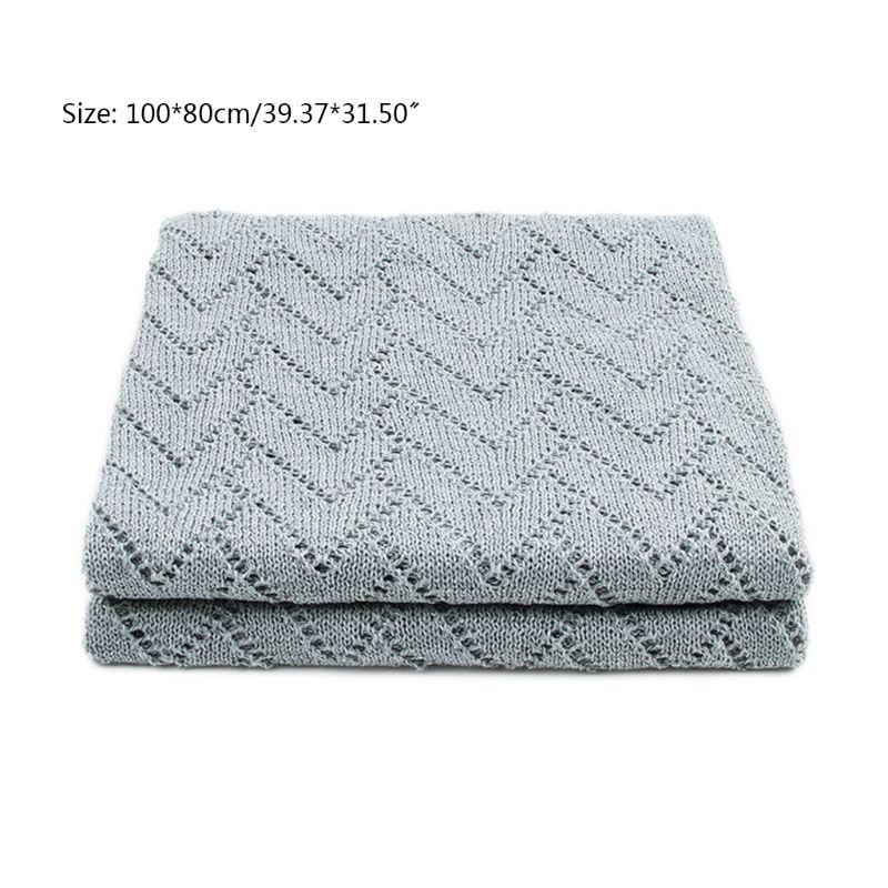 

100x80cm Newborn Baby Soft Cellular Blanket Pram Cot Moses Basket Crib Wrap Prop, 9ff1001197-o