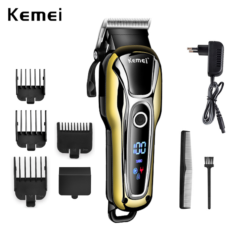 

100-240V kemei rechargeable hair trimmer professional hairs clipper hair shaving machine hairs cutting beard electric razor