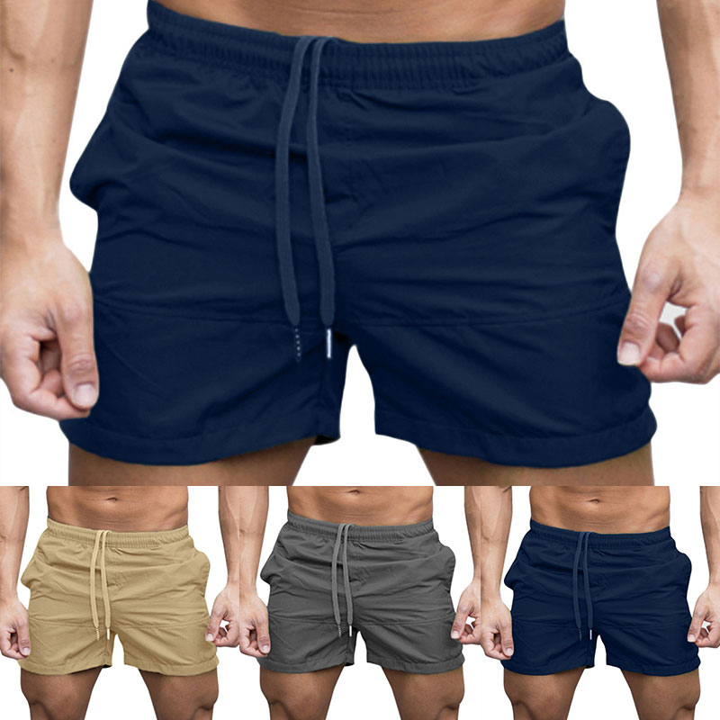 

Summer New Gym Mens Sport Running Shorts Quick Dry Workout Short Pants GYM Wear Men Soccer Tennis Training Beach Shorts, Dark blue