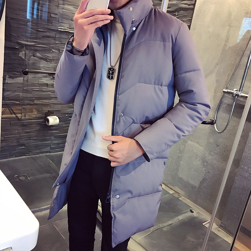 

Winter clothes men's new male-style jacket male cotton jacket men's clothing, Black
