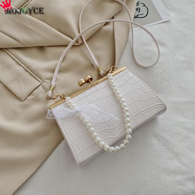 

Fashion Solid Color Women Handbag Female Pearl PU Underarm Shoulder Tote Bag Popular Simple Female Daily Bag, Black