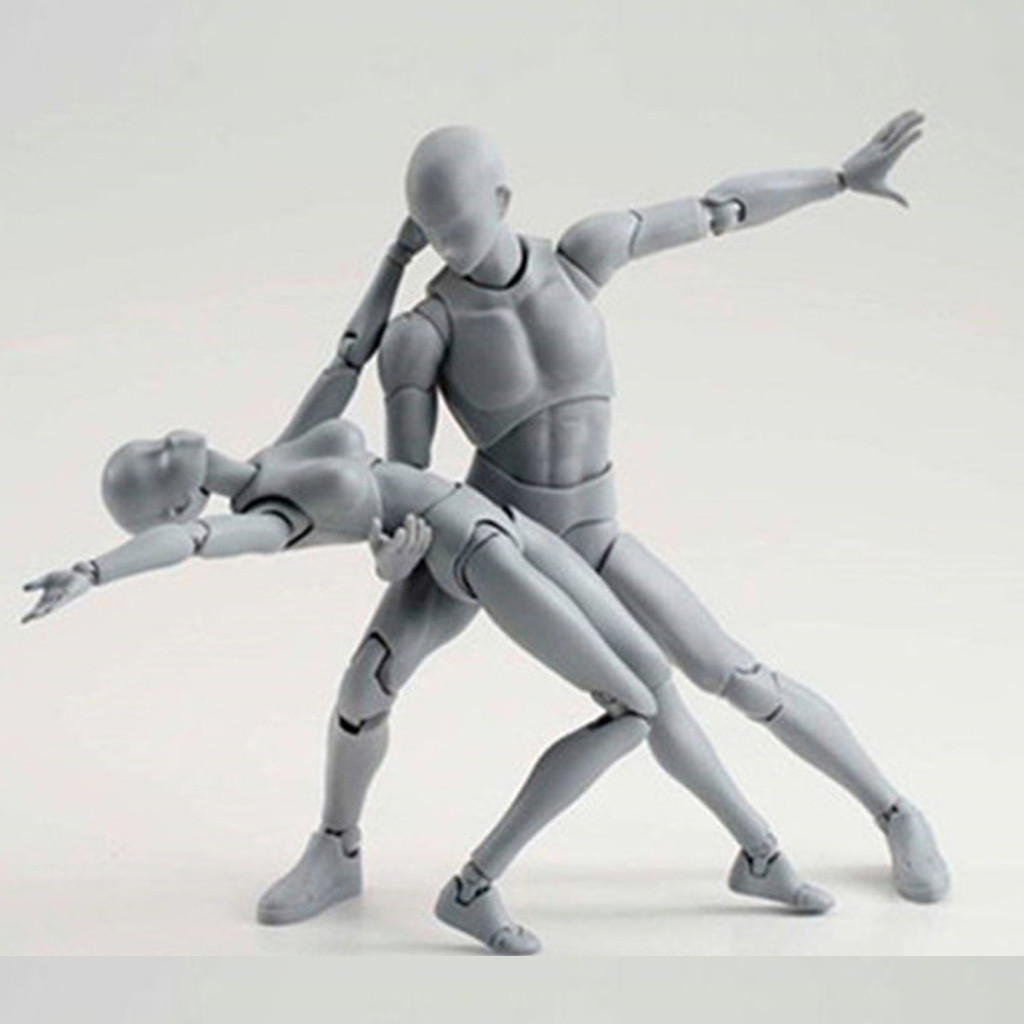 13cm Action Figure Toys Artist Movable Male Female Joint Figure PVC