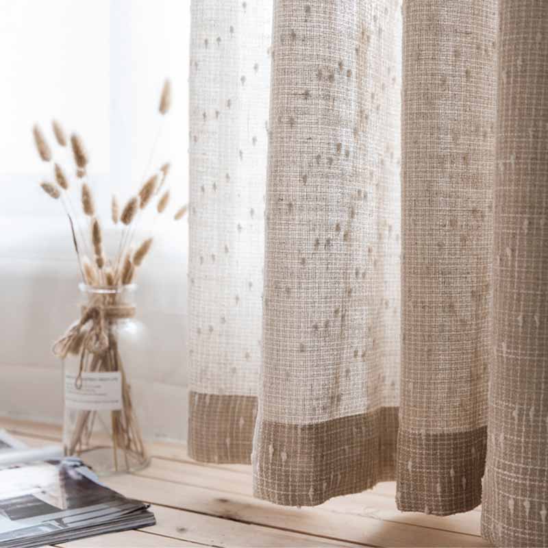 

Japanese Style Plain Curtain for Living Room Linen Sheer Curtain for Kithcen Balcony Gauze Sheer Fabric Custom Made X651#40, Tulle 01