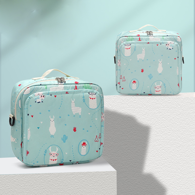 

Cartoon Portable High Capacity Baby Mummy Bag Organizer Fashion Printed Zipper Diaper Storage Bags Large Size Kids Shoulder Bags