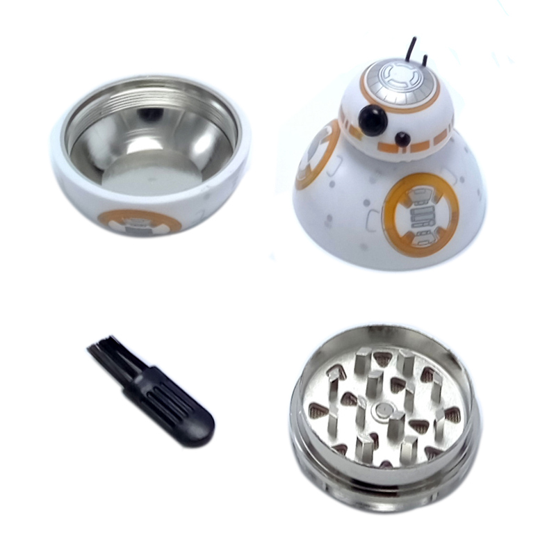 

Other Smoking Accessories 50 MM Herb Grinder 3 layers Metal Zine alloy Grinders cute shape Teeth Filter Dry