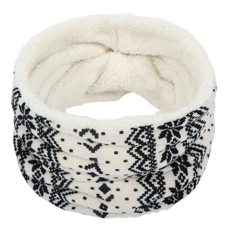 

Winter Warm Knitted Scarves Print Thick Inside Super Elastic Knit Mufflers Adult&Children Neck Warmers, E2
