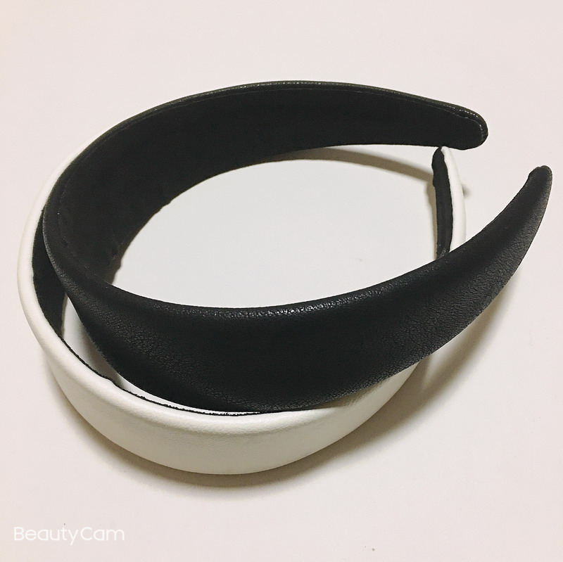 

Fashion Hair Accessories classic 2 color PU headband with metal C symbol classic hairband for ladies collection luxury design items, Silver
