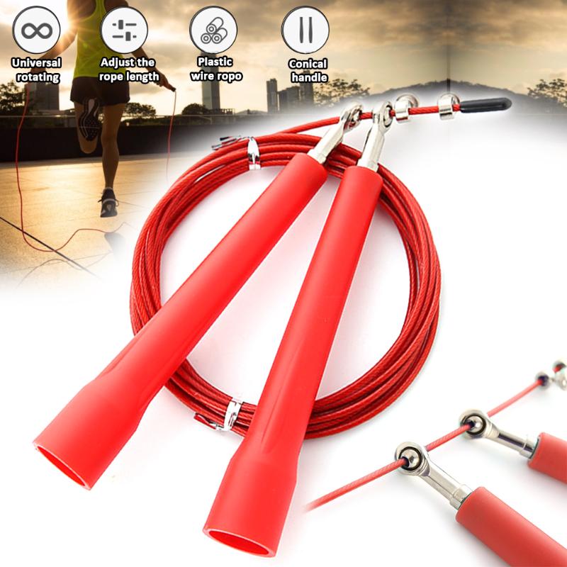 

3m High Speed Aerobic Steel Wire Skipping Rope Length Adjustable Jump Rope Fitness Equipment Skip