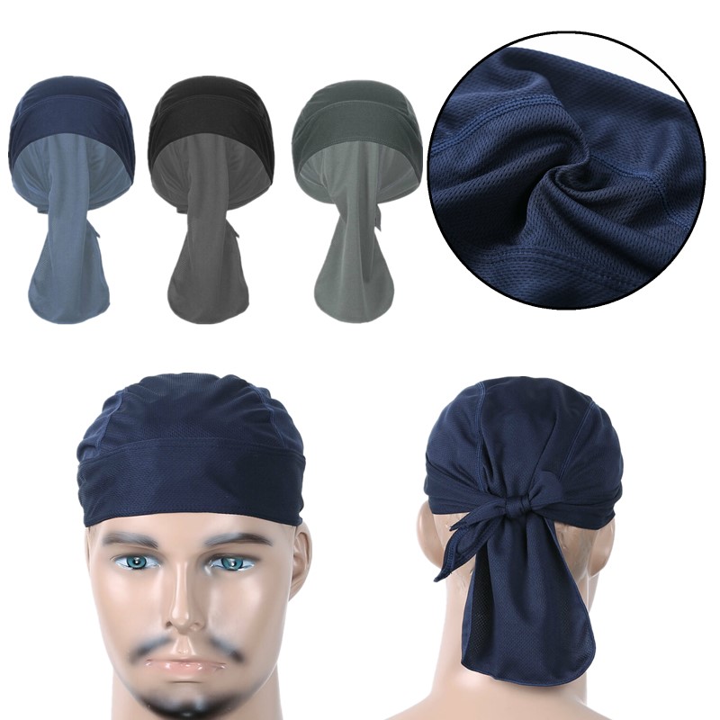 

Outdoor Sports Cycling Cap Pirate Head scarf Sweatband Quick-Dry Bandana Balaclava Breathable Sweat Wicking Cap Head Wrap Unisex, Black