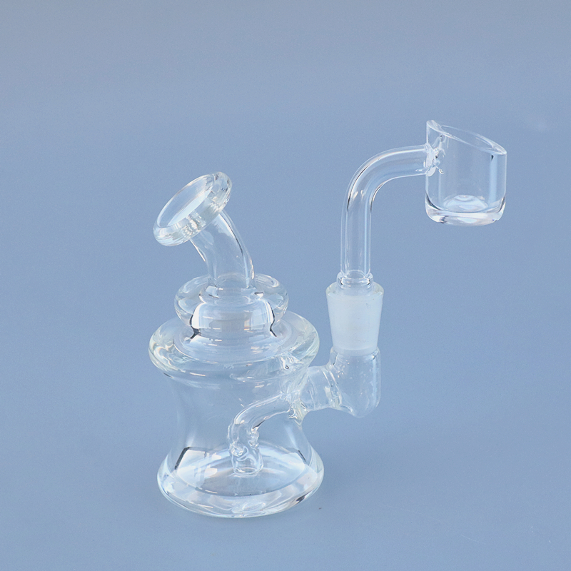 

4 inch transparent color mini glass water bong glass oil burner pipe water bongs 10mm female joint recycler bong