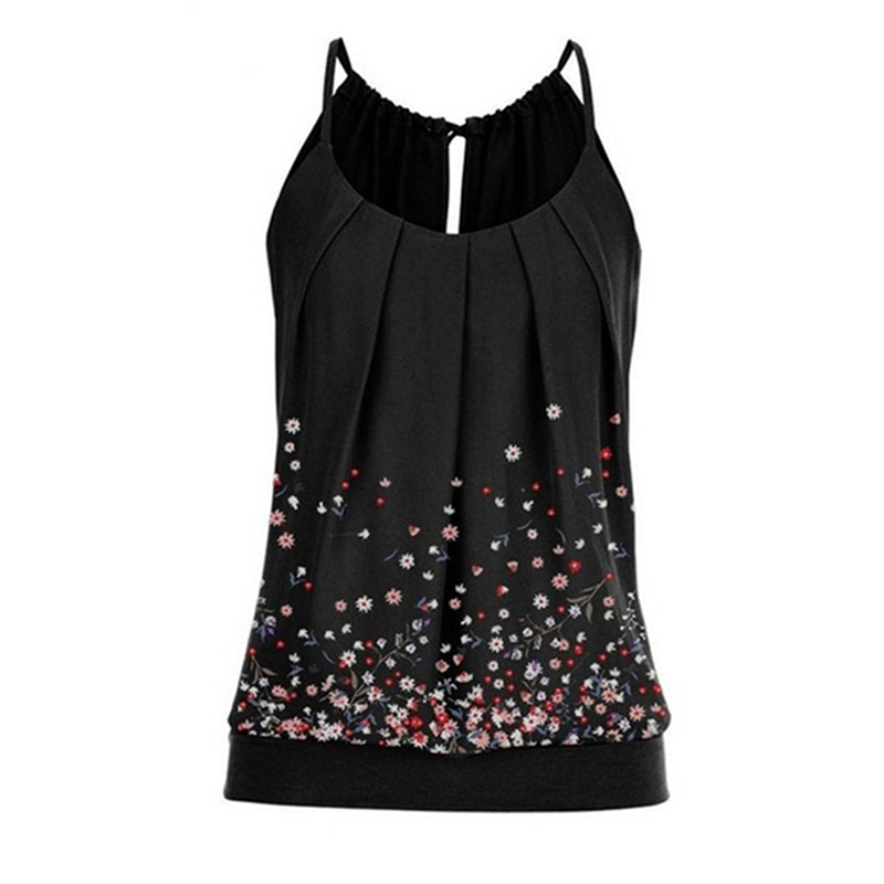 

2020 Summer European And American Women's Clothing Round Neck Pleated Lace Off Shoulder Camisole Sleeveless Positioning, Blue