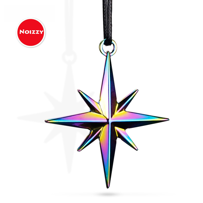 

Noizzy Guide North Star Metal Car Interior Rearview Ornament Auto Pendant Hanging Dangle Black Chrome Charm Fashion Car Styling