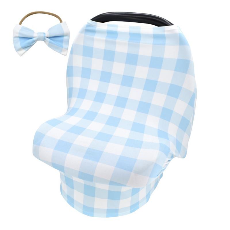 

5 Styles Breastfeeding Towel multifunctional Safety Seat Cover Breastfeeding Baby Bow Hair Band Towel Set