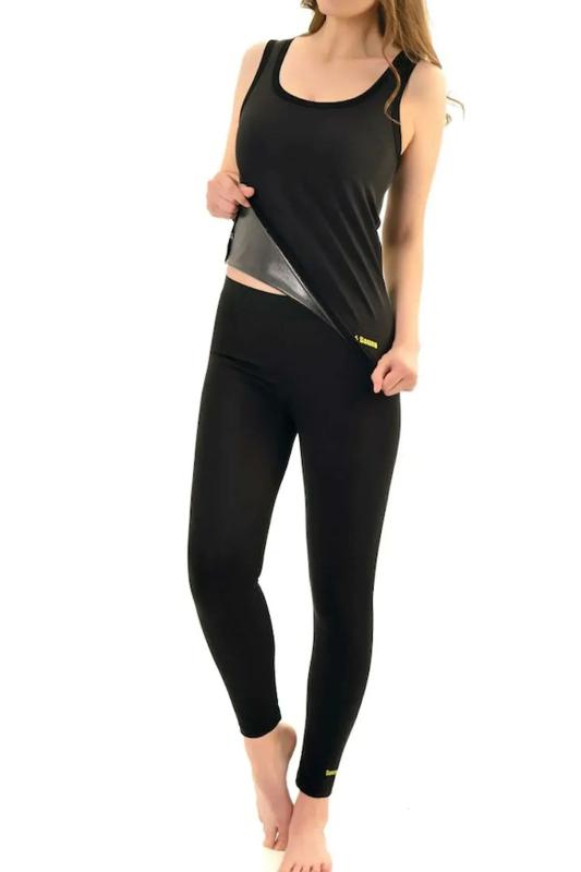 

Unisex Thermal Undershirt And Leggings Polymer Slimming Diaphoretic Sport Corset Women Men Free Shipping, Black