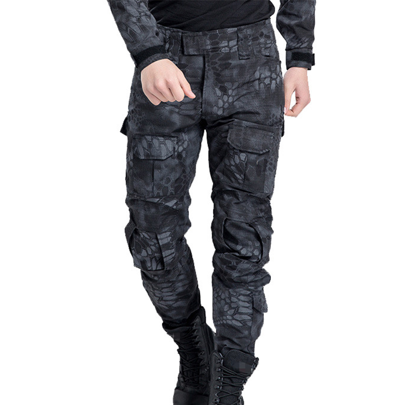 

Black Python Camouflage Combat Frog Trousers Outdoor Frog Clothing G3 Trousers Men Outdoor Camouflage Training