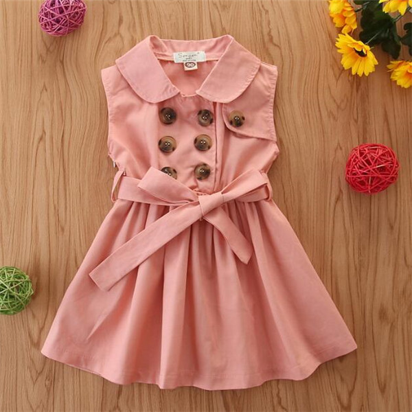 

New Girl dresses Summer girls Short Sleeve Ruffle dress children baby Pullover Letter hoodies kids designer clothes girls 2 color, Beige