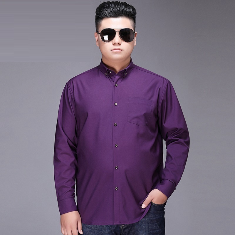 

shirt men long sleeve plus size 6XL 8XL 9XL 10XL shirt wine red purple navy blue white black oversize dress 140KG 150KG 58