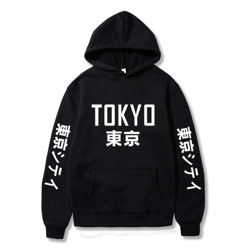 

2020 nova japão harajuku hoodies tóquio cidade impressão pulôver moletom casual hip hop streetwear fora branco masculino topos 3, Blue