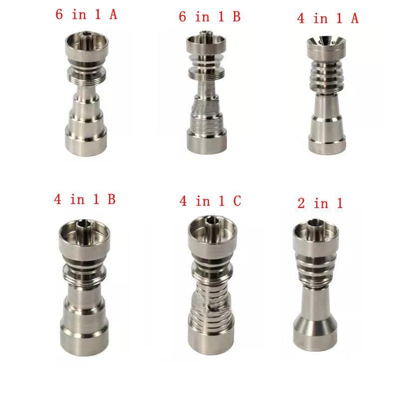 

Titanium Nail 10mm&14mm&19mm Joint 2 IN 1 4 IN 1 6 IN 1 Domeless Titanium Nail For Male and Female
