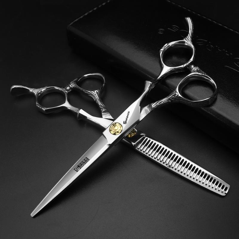 

Sharonds bearing hairdressing scissors set 6.0 inch Japan 440c material, Japanese professional hairdressing scissors and Japanes