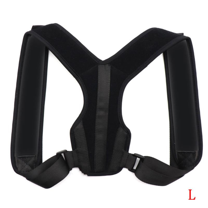 

Back Brace Support Belt Adjustable Back Posture Corrector Clavicle Spine Shoulder Lumbar Posture Correction, Black