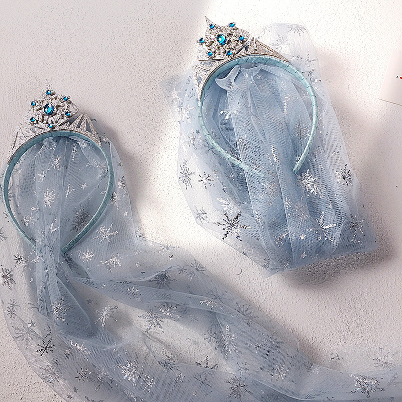 

1PC New Princess Blue Crown Children Head Bands Exquisite Hair Bands Hair Accessories HeadWear