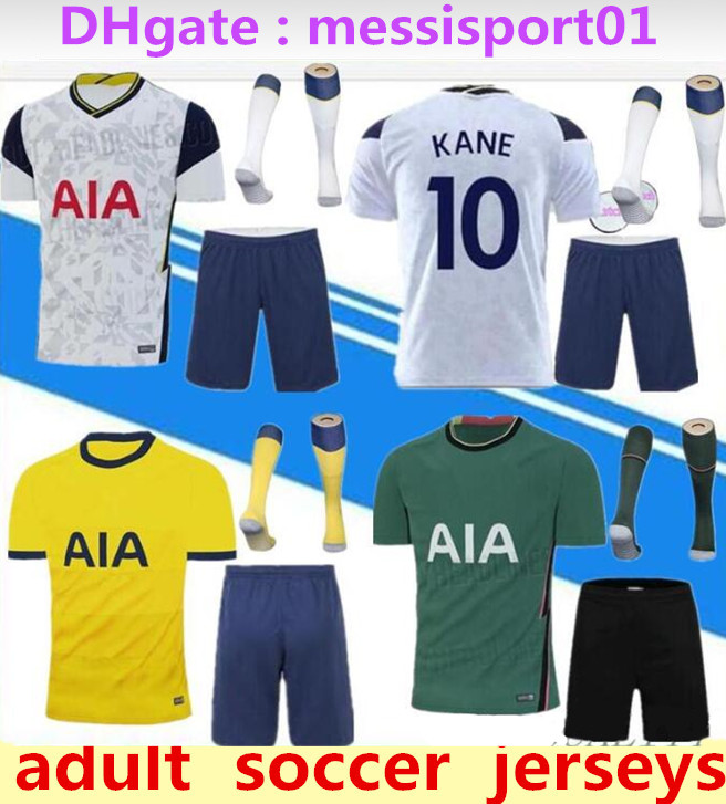 

2020 2021 KANE SON BERGWIJN NDOMBELE adult spurs Soccer Jerseys 2020 2021 LUCAS SPURS DELE jersey Men Football shirt kit socks, Army green