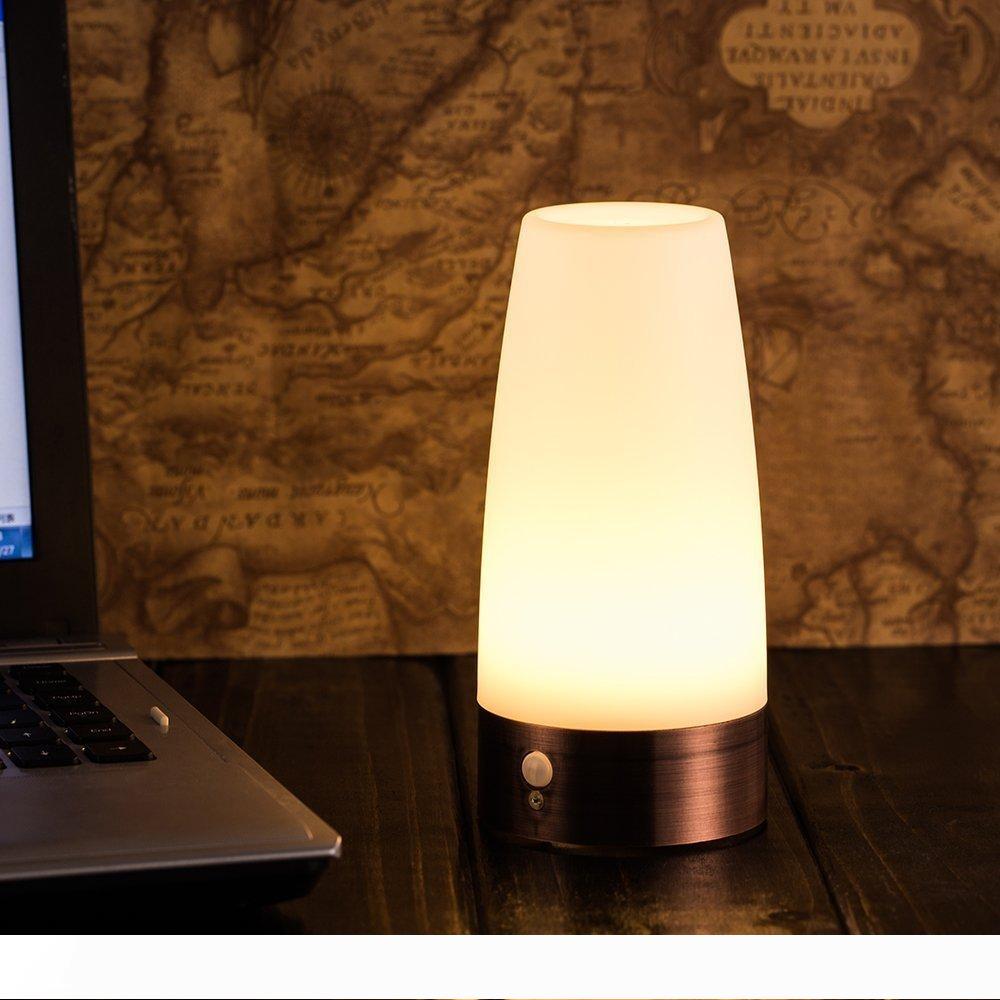 

Retro Night Light Wireless PIR and Motion Sensor 3-Mode LED Lamp Portable Indoor Step Light Sensitive with Battery Powered Bedroom Bathroom