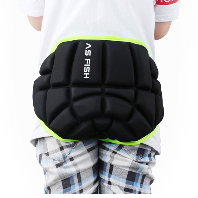 

Hip Pad Protect Kids Anti-Slip Adjustable Children BuPad Pants for Ski Skate Snowboard Roller Skating Hockey Ball, Black