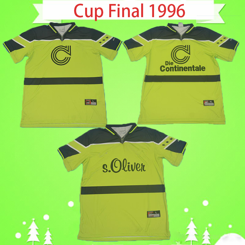 

Cup Final 1995 1996 1997 retro soccer jersey HOME green 95 96 97 classic Vintage football shirt Möller HERRLICH CHAPUISAT, Retro 1996