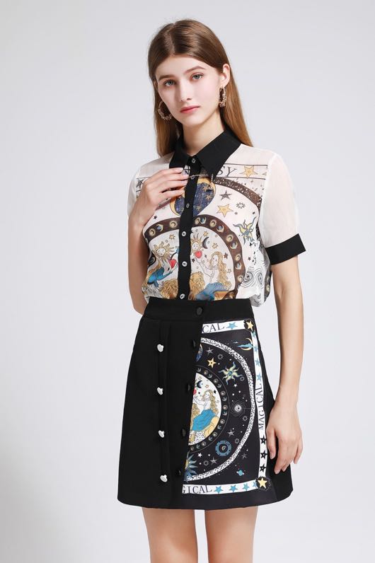 

JA600626 Fashion women's Sets 2020 Runway European Design party style women's Clothing, As pic