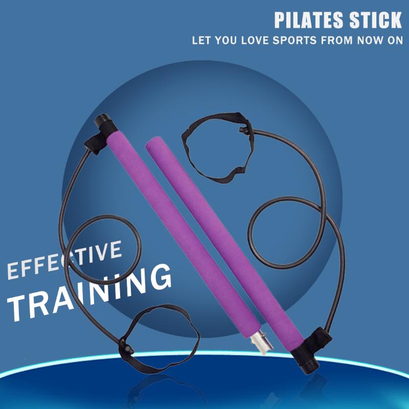 

High Quality Portable Pilates Stick Resistance Bands Yoga Resistance Bands Fitness Rubber Elastic Equipment Home Fitness